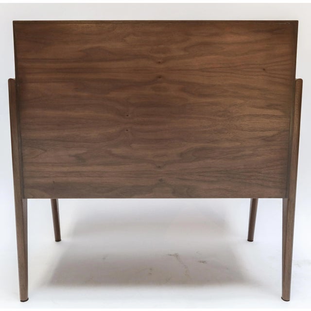 Brown Mid-Century Style Walnut Nightstands With Three Drawers By Adesso Imports - A Pair For Sale - Image 8 of 13