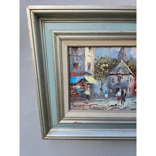 This is an impressionist city scene and is attributed and in the likeness to the artist Caroline Burnett but this is not...