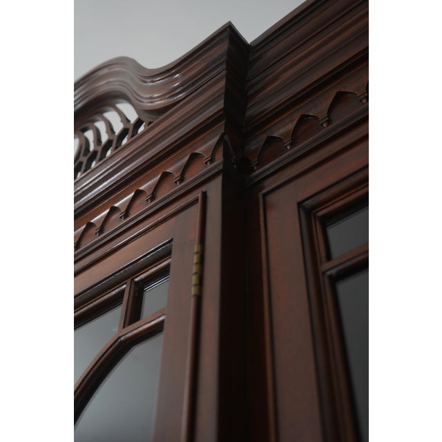 Harden Mahogany 4 Door Breakfront China Cabinet For Sale - Image 15 of 18