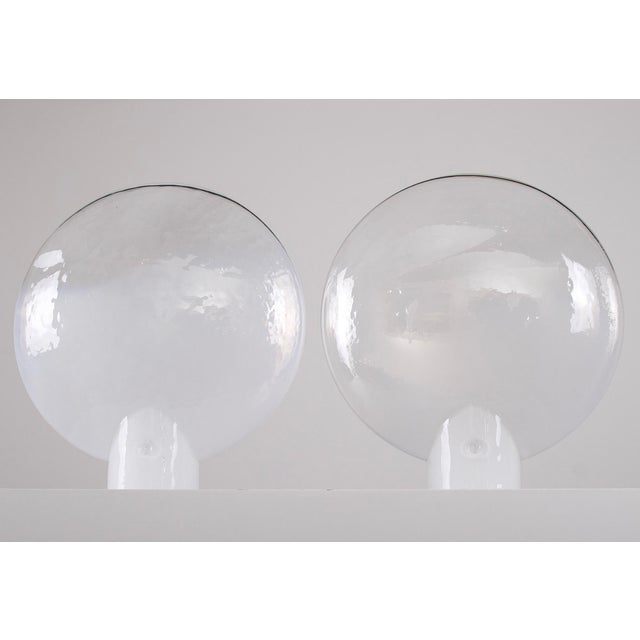 Gold Lenticular Wall Lights in Opalescent Glass, 1970s, Set of 2 For Sale - Image 8 of 9