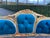 1980 French Louis XVI Blue Velvet Gilt Beech Settee For Sale - Image 11 of 15