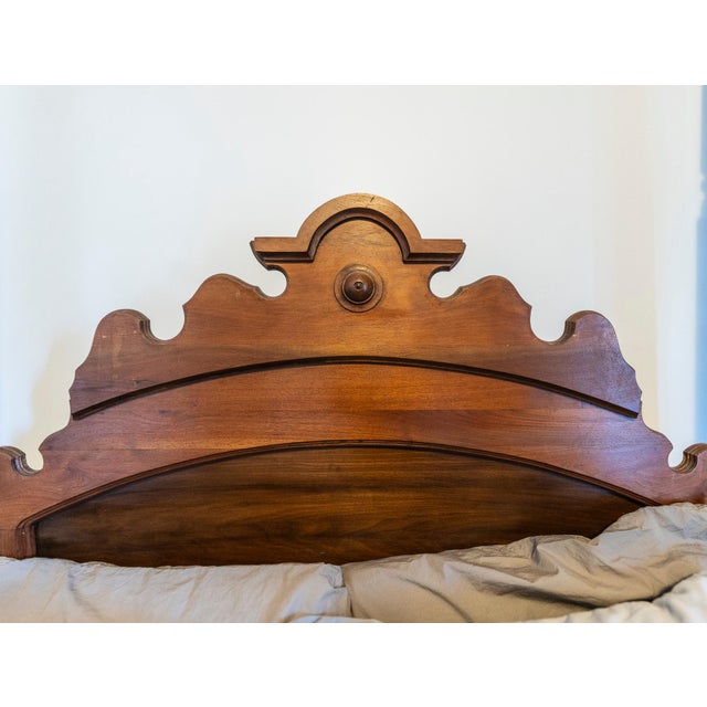 Wood 19th Century Texas Biedermeier High-Tester Bed | Galveston Origin | Solid Walnut | 170-Year Provenance | Antique Double/Full For Sale - Image 7 of 15