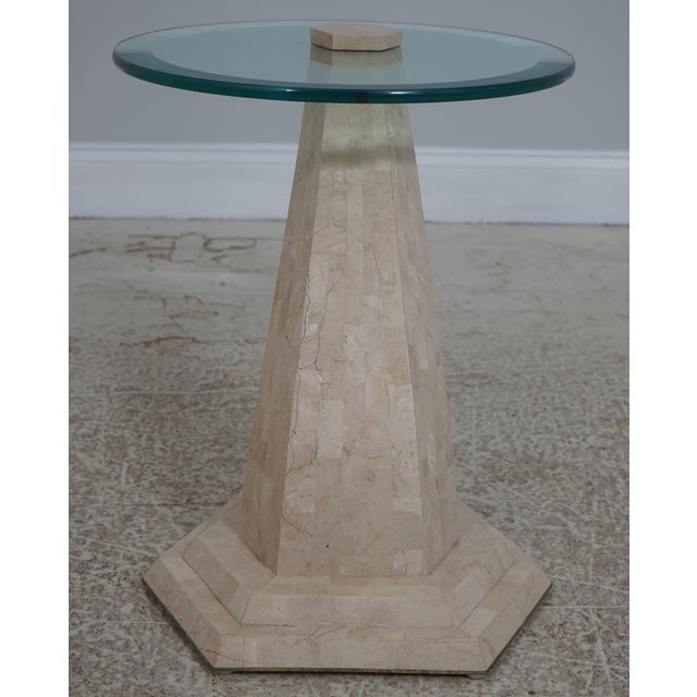 1990s 1990s Maitland Smith Modern Design Tessallated Marble Occasional Table For Sale - Image 5 of 9