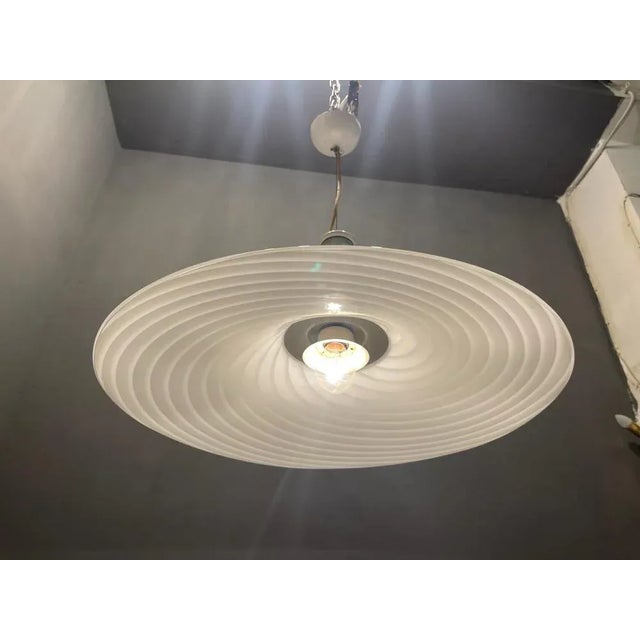 Murano Glass Swirl Pendant Light by Paolo Venini, 1970s For Sale - Image 10 of 13