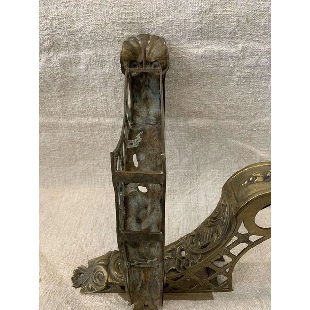 Late 19th Century Gilt Bronze Curtain Pole Holders, Set of 2 For Sale - Image 6 of 7