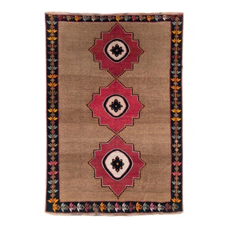 Galerie Shabab Collection Mid-20th Century Handmade Turkish Anatolian Tribal Room Size Carpet For Sale