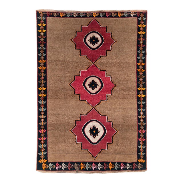 Galerie Shabab Collection Mid-20th Century Handmade Turkish Anatolian Tribal Room Size Carpet For Sale