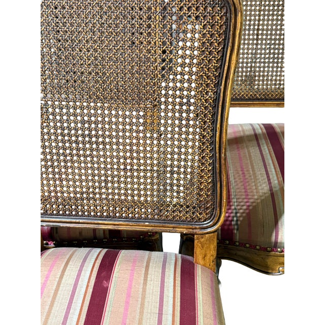 Set of 8 Vintage Minton-Spidell Walnut French Provincial Dining Chairs For Sale In Portland, OR - Image 6 of 11