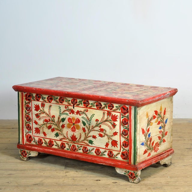 Folk Art Bridal Chest, 1950 For Sale - Image 16 of 16