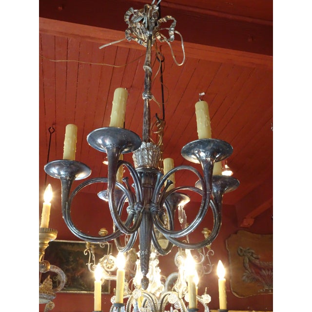 French Silvered Bronze Chandelier For Sale - Image 12 of 12