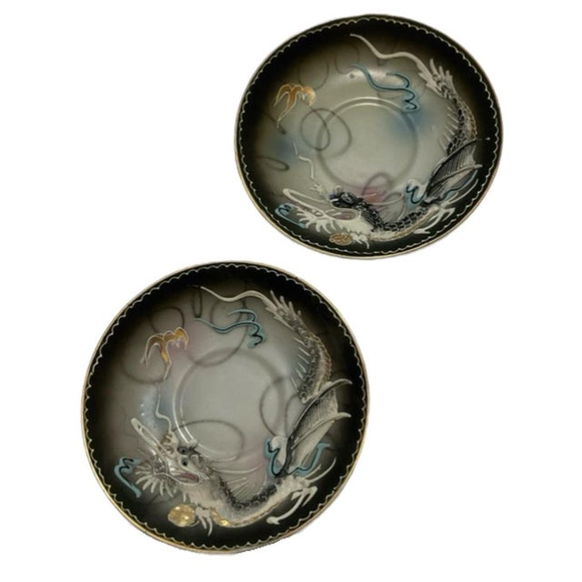 Early 20th Century Japanese Lithophane Dragonware Moriage Teacups - 12 pcs For Sale - Image 9 of 9