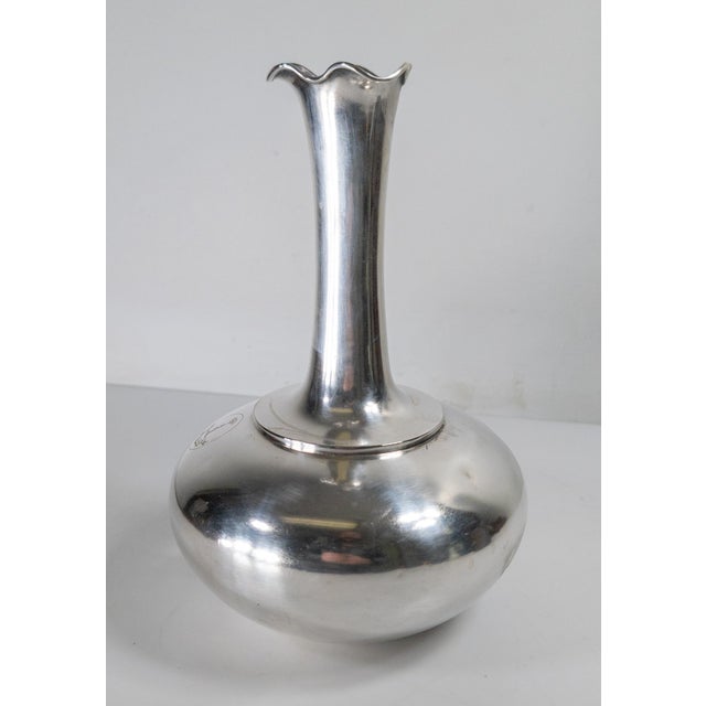 Late 19th Century 19th Century Victorian Silverplate Vase With Armorial Crest Motto For Sale - Image 5 of 9