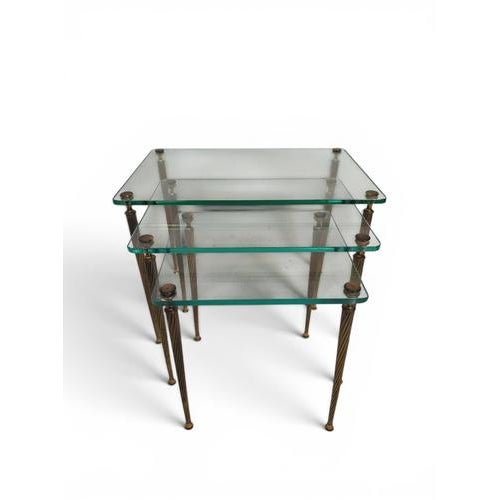 Maison Jansen Nesting Tables from Maison Bagues, Set of 3 For Sale - Image 4 of 6