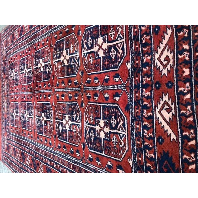 Vintage Fine Turkmen Afghan Boukhara Design Rug For Sale - Image 6 of 16