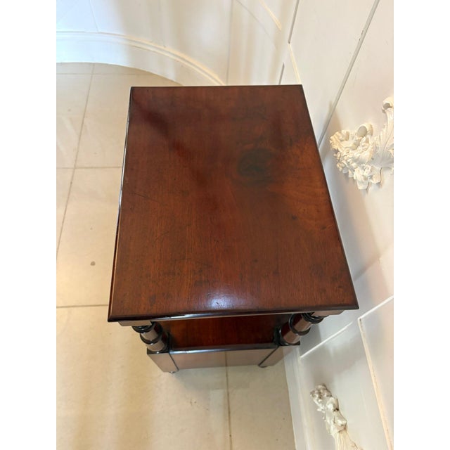 Wood Antique English Victorian Mahogany Bedside Cupboard, 1860s For Sale - Image 7 of 10