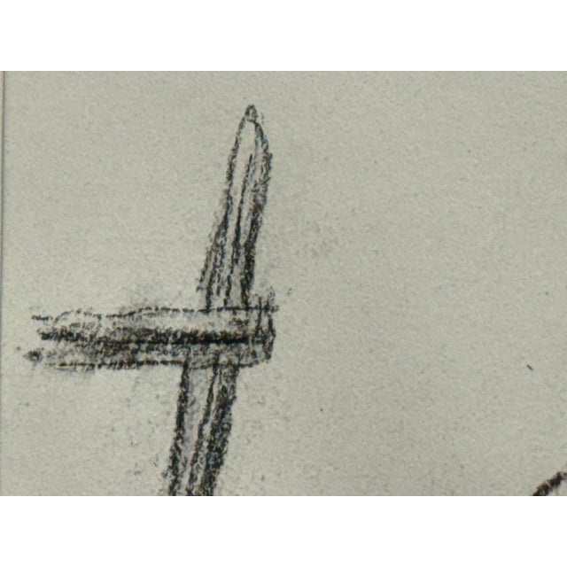 Drawing/Sketching Materials Drawing of European Laborer in Charcoal, Framed For Sale - Image 7 of 12