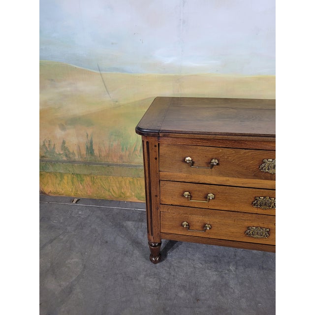 Louis XVI Oak Chest of Drawers For Sale - Image 3 of 13