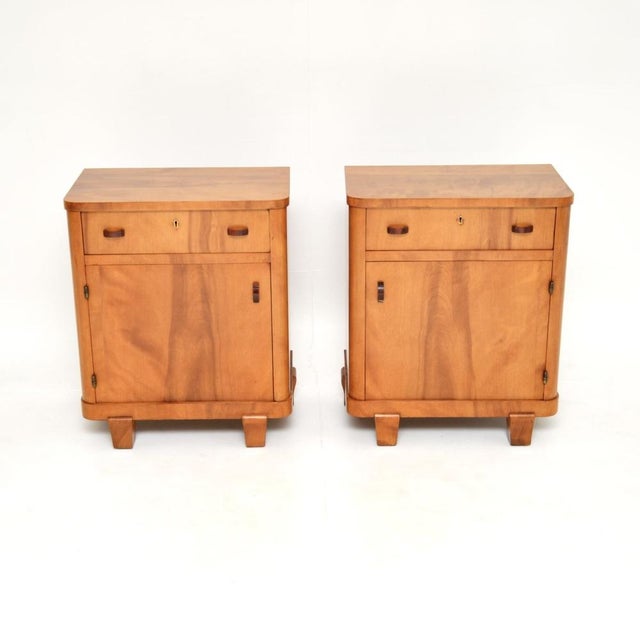 Swedish Art Deco Walnut Nightstands, 1930, Set of 2 For Sale - Image 13 of 13