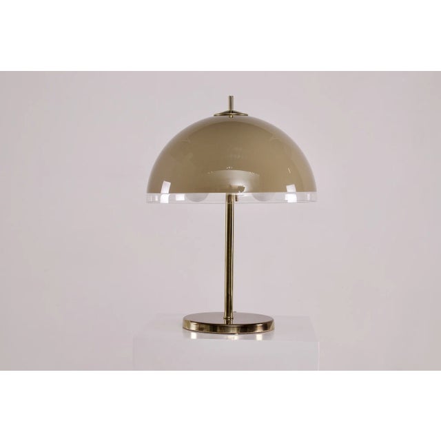 Brass Tulip Mushroom Lamp For Sale - Image 10 of 10