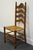 ETHAN ALLEN Hand Decorated Collection Solid Hard Rock Maple Hitchcock Style Ladderback Accent Side Chair w. Rush Seat...