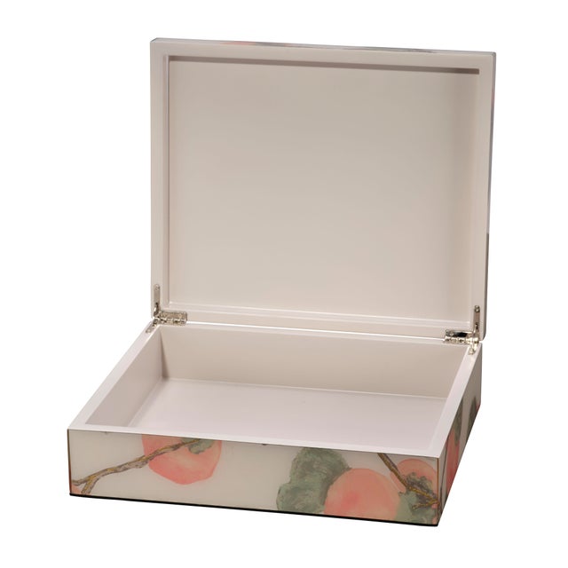 2020s Jamie Young Persimmon Laquered Box, Orange For Sale - Image 5 of 6