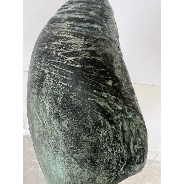 Black Monumental Bronze Head Sculpture from Filippa de Boer, 1980s For Sale - Image 8 of 16