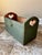 Vintage Country Rustic Sage Green Pine Magazine Crate With Heart Cutouts For Sale - Image 4 of 12