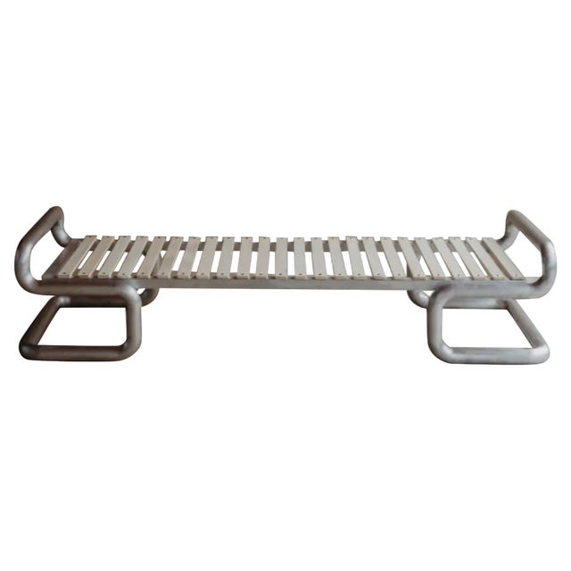 Aluminum Bench by Mylene Niedziałkowski For Sale