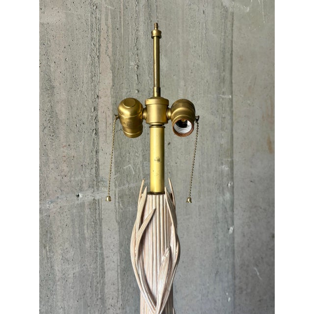 Late 20th Century Vintage Organic Modern Coastal Pencil Reed Floor Lamps - a Pair For Sale - Image 5 of 8