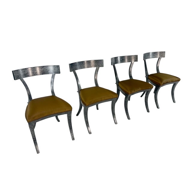 Vintage Designer Klismos Style Wood Dining Chairs in Custom Two Tone Finish - Set of 8 For Sale - Image 12 of 16