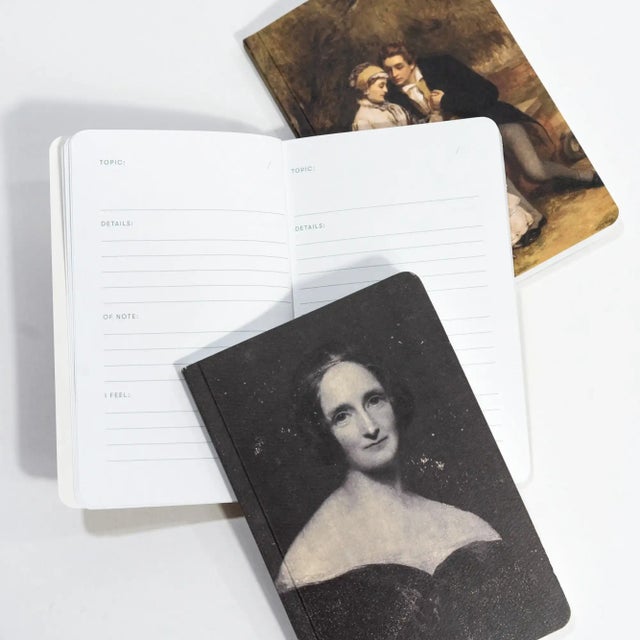 Black Set of 3 Pocket Journals - Portraits of Mary Shelley For Sale - Image 8 of 9