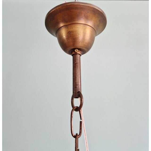 Art Deco Pendant Light in Molded White Pressed Glass, 1920s-1930s For Sale - Image 11 of 15