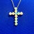 Natural Opal Cross Pendant Necklace 20" 14k WG 4.50 CT Certified For Sale - Image 9 of 11
