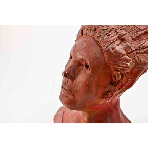 Sirio Pellegrini, Modern Terracotta Sculpture Portrait, 1960s, Terracotta For Sale - Image 4 of 5