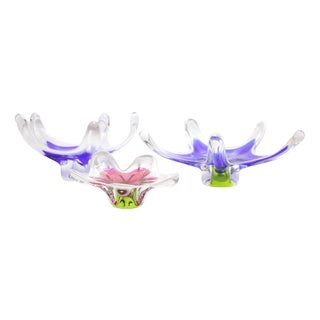 Glass Bowls by Josef Hospodka, Czech, 1970s, Set of 3 For Sale