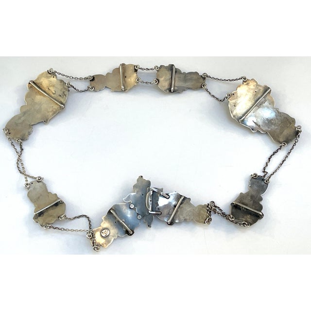 Art Nouveau Sterling Figural 8 Piece Belt by William B. Kerr Silver Company For Sale - Image 10 of 18