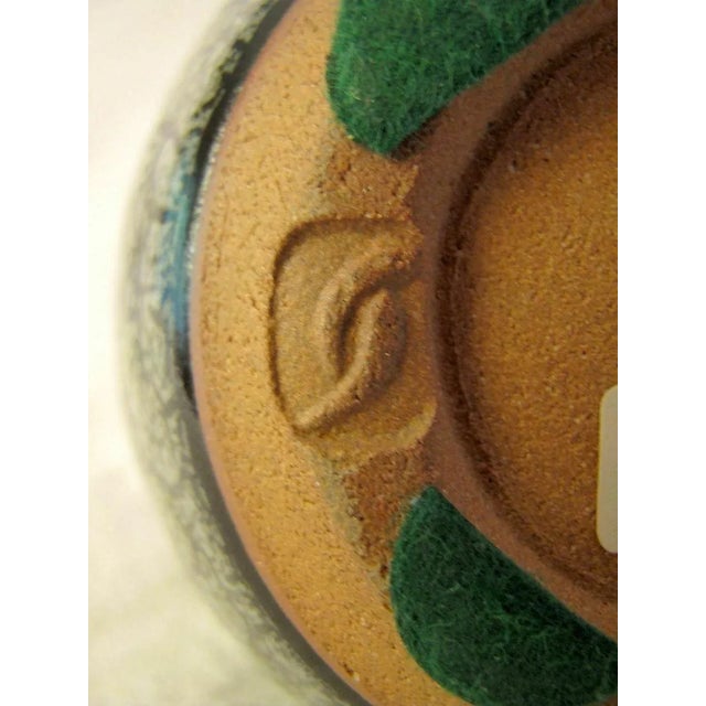 Wood Japanese Studio Tenmoku Double Gourd Vase by Yanizawa Ryoeni For Sale - Image 7 of 8