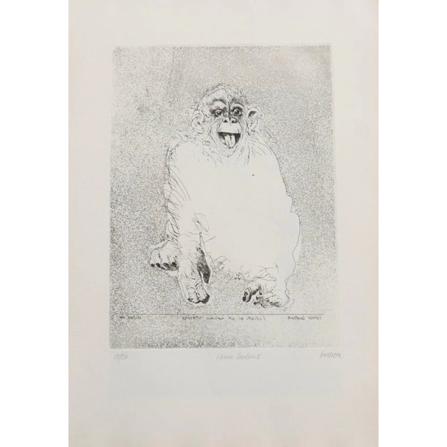 Sergio Barletta - Homo Ludens - Original Etching - 1991 For Sale