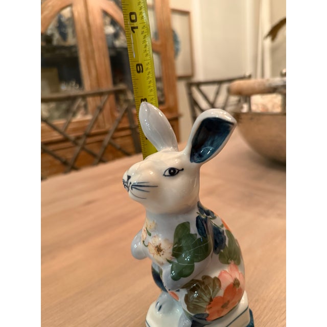 Figurative Vintage Floral Bunny Rabbit For Sale - Image 3 of 12
