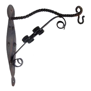 Arts and Crafts Hand Wrought Iron Light or Plant Bracket