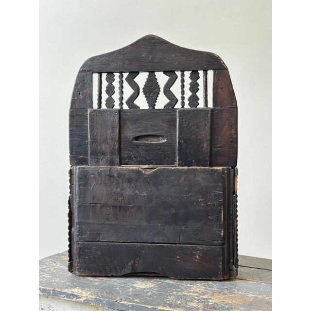 Antique Exceptional Botanical Tramp Art Chest With Hidden Compartments, Circa 1870s For Sale - Image 17 of 18