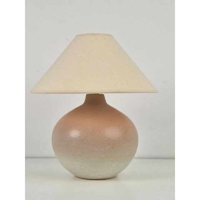 Blue Vintage Scandinavian Stoneware Table Lamp, 1960s For Sale - Image 8 of 8