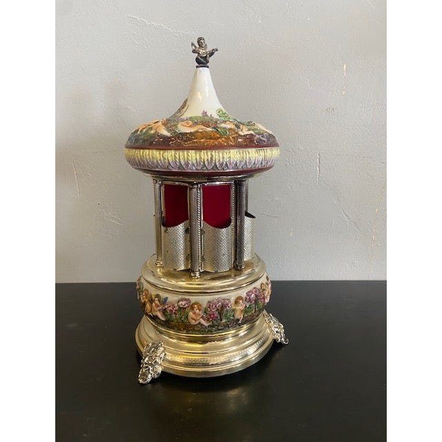 1960s Vintage Reuge Musical Carousel For Sale - Image 5 of 11