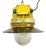 Industrial Yellow Explosion Proof Lamp with Grey Enameled Shade from Elektrosvit, 1990s For Sale