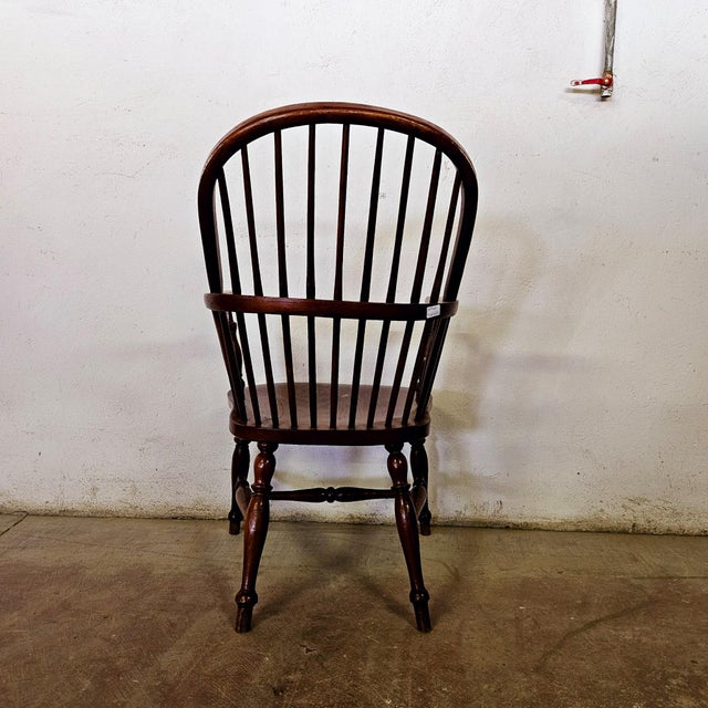 Brown Antique Armchair in Oak For Sale - Image 8 of 10