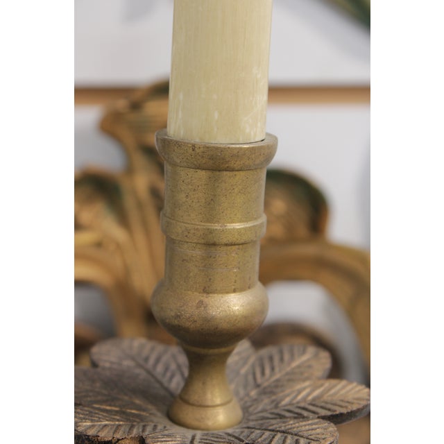 Pair of Vintage Italian Renaissance Electric Bronze Wall Sconces For Sale - Image 12 of 13