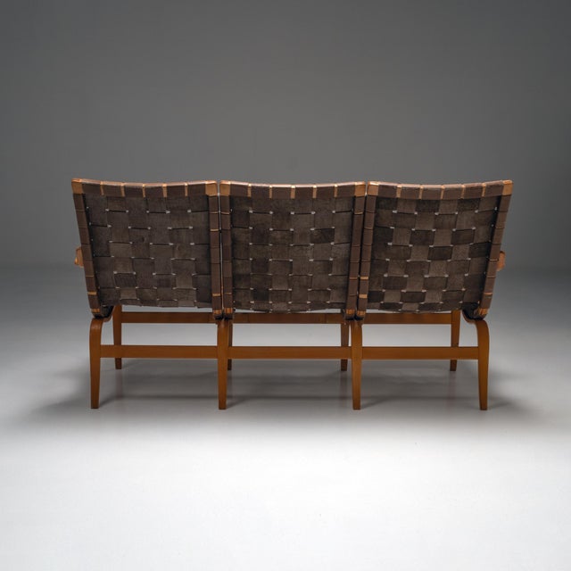 1960s Vintage Three-Seater Eva Sofa by Bruno Mathsson for Firma Karl Mathsson, 1960s For Sale - Image 5 of 11
