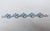Kramer Vintage 1950s Signed Kramer Rhodium Plated Blue Glass Flowers & Clear Rhinestone Bracelet For Sale - Image 4 of 8
