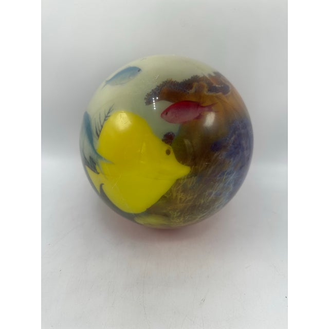 1960s Vintage Decorative Coastal Bowling Ball For Sale - Image 5 of 6