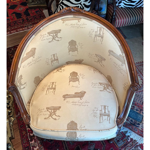 French Louis XVI Style Bergere Armchair. For Sale - Image 4 of 16